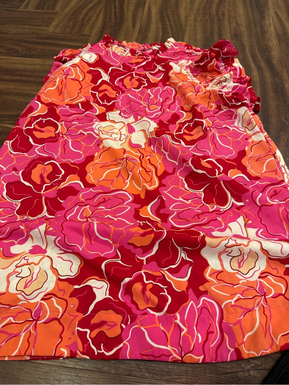 JODIFL Pink Red Floral Print Top